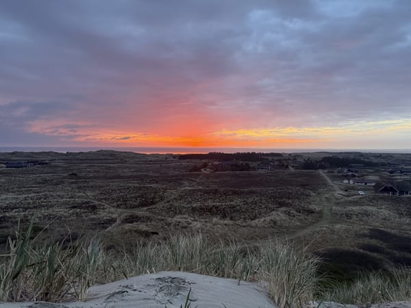The sun rising over the Fjord quite early this April - Photo courtesy of author